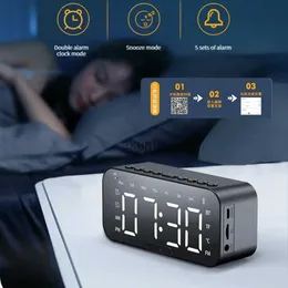 Portable Speakers P6 Real-time Temperature Mirror Clock Alarm Clock Mobile Phone Holder HiFi Outdoor Active Wireless Mini Car Portable Intelligent YQ240106