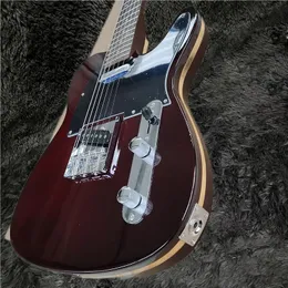 Vendita calda chitarra elettrica di marca classica di buona qualità, livello di prestazioni professionale, colore marrone chiaro, sandwich con corpo di pianoforte, consegna gratuita a casa. può essere personalizzato