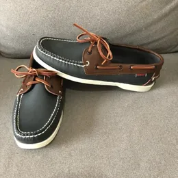 Homens juventude calçados casuais anti-deslizamento sapatos de caminhada para homens marca moda barco sapatos homem rendas até mocassins sapato masculino 240105