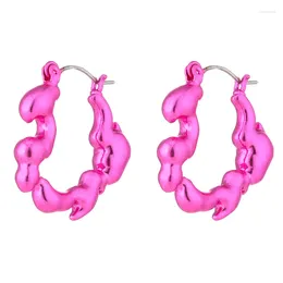 Dangle Earrings Creative Punk Rose Red Geometric Drop Earring女性夏の民族デザイン誇張された声明ジュエリー卸売