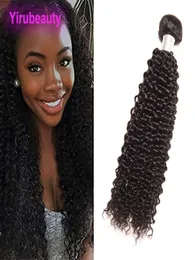 Brazylijskie ludzkie włosy Kinky Curly One Pakiet Unforted Virgin Hair Extensons Cambodia 95100gpiece 1028 cala naturalny kolor1500161