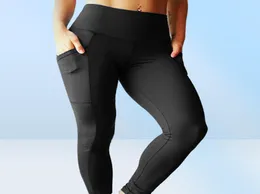 High Taille Fitness Leggings Frauen drängen Training Legging mit Taschen Patchwork Leggins Hosen Frauen Fitnesskleidung 9501687