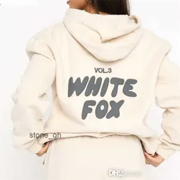 Womens White Fox Hoodie Women's Tracksuits Women Spring Autumn Winter New Hoodie Set Fashionable Sporty Long Sleeved Pullover Hooded joggers V0A5