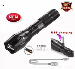 newest AloneFire G700-U T6 Zoomable LED Flashlight Waterproof usb Rechargeable Torch light for 18650 Rechargeable Battery or AAA1613693