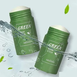 Outros itens de beleza de saúde Máscara de chá verde Stick Clay Purifying Blackheads Daubing Poreless Deep Cleansing Oil Control Face Skin Det Dhg3X