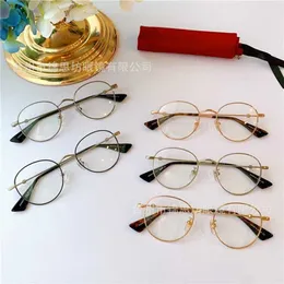 15% OFF Sunglasses New High Quality GG0607 Gold wire men's and women's flat optical anti blue light glasses with myopia INS frame