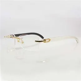 10% de descuento en gafas de sol, monturas de vidrio transparentes de diseñador de tendencia para hombres y mujeres, gafas transparentes de cuerno de búfalo natural al azar Carter, nuevas