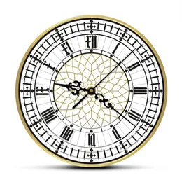 Big Ben Clock المعاصرة الحديثة على مدار الساعة الرجعية الصامتة غير الموقوتة الجدار مشاهدة الإنجليزية ديكور المنزل العظمى بريطانيا لندن هدية X070269J
