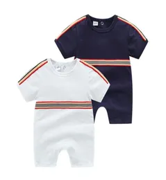 Moda 2021 criança recém-nascido designer bebê meninos meninas macacão de manga curta algodão infantil crianças pano macacão playsuit outfits child8974465
