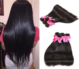 Straight Hair 830 Inch 4pcslot Brazilian Malaysian Peruvian Virgin Human Hair Weave Bundles Extension Quality Natural Color8472523