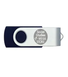 Bulk 100pcs 1 GB USB 20 Dysk Flash Drukowane niestandardowe logo metalowe obrotowe obrotowe Personalize Nazwa pamięci Dysk długopisu dla komputera5801302