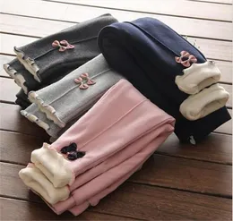 Winter Girls Leggings Thick Baby Clothes Pink Boys Pants Kids Cotton Trousers Children Girl Leggins Velvet Sweatpant Clothing LJ202196911