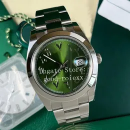 Business Men's Watches Men Watch Green Arab Dial Automatic 2813 Wimbledon BP Maker 126300 Smooth Bezel BPF Factory Arabiska armbandsur