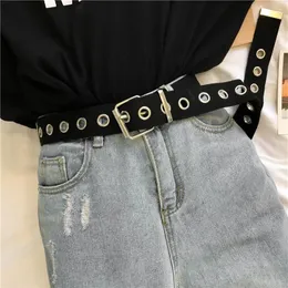Длинные индивидуальные ремни в стиле Харадзюку, повседневное кольцо, черный металлический ремень, студенческий джинсовый джинсовый холщовый пояс, серебряная пряжка с булавкой294F