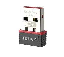 EDUP 300Mbps 286Mbps juego WIFI USB 6 adaptador Mini tarjeta de red unidad libre de alta velocidad receptor de red inalámbrico EP-AX300