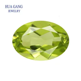 Natural Gemstone Original Real Peridot Stone Gemstone Oval Shape Facetted Cut Size 3x4~10x14mm For DIY Jewelry 240105