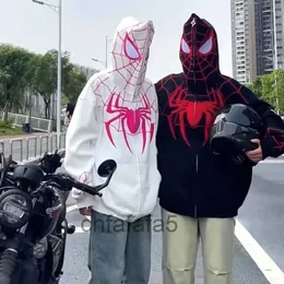 Мужские толстовки с капюшоном Толстовка с капюшоном Oversize Spider Одежда Толстовки на молнии Lover Уличная одежда Хип-хоп Свитер с аниме-графикой Y2k Толстовка Hombres 230827 CAI3