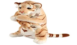 Söt simulering Mor och barn tiger plysch leksak upplysning söt tiger baby docka po props barn gåva deco 48 cm 19 tum dy506733934077