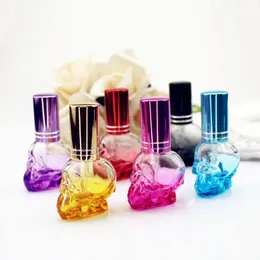 One 8ml skull design perfume bottle portable travel perfume atomizer glass spray perfume pump air mixed color 230106