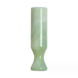 Cool Colorful Natural Jade Gemstones Pipes Tube One Hitter Portable Bong Herb Tobacco Smoking Cigarette Holder Handpipe Filter Mouthpiece Catcher Taster Bat Tips