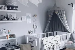 Whole Kid Bed Canopy Bed Curtain Round Dome Hanging Mosquito Net Tent Curtain Moustiquaire Zanzariera Baby Playing Home Klamb3136588