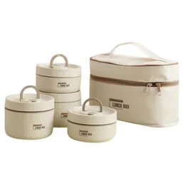 Insulated Lunch Box Set With Storage Bag Multi-layer Combination Japanesebento Box 4/3/2/ Tier Stainless Steel Lunch Container 240106