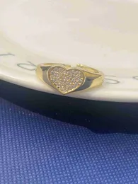 Toca de banda exclusiva micro pave cz signo signo signet ring promete para sua declaração jewelryl240105