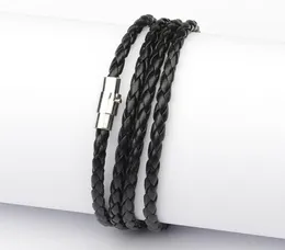Punk Charm Bracelets Hope Apoy Fashion Creative Insurance Magnetic Men039S 6 Leather Rope Braided Bracelets Coupl9777230