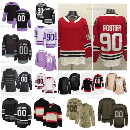 Emergency Backup Mål 90 Scott Foster Hockey Jerseys Accountant-vände-goalie Seven Saves Anpassa Winter Classic Gold Camo Veterans Day