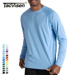 Tacvasen Men's Sun Protection T-shirts Summer Upf 50 långärmad prestanda snabb torr andas vandring fisk t-shirts uv-proof 240105