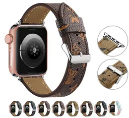 Apple Watch Band 38 40 41 42 44 45 49 mm çiçek deri saatler için lüks tasarımcı saat bantları kayış
