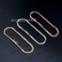 Designer-Schmuck-Armband, modische Tenniskette, Hip-Hop-Trend, 1-reihiges Diamant-Zirkon-Armband für Männer und Frauen, glänzender Luxusschmuck