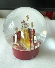 Decorações 2023 Edição C Classics Red Christmas Snow Globe com garrafa de perfume dentro de Crystal Ball para presente VIP de novidade especial