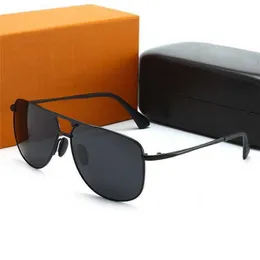 10 % Rabatt auf den Großhandel mit Sonnenbrillen. Neue polarisierte modische Sonnenbrille mit rundem Gesicht für Herren, Netzrot, Metall-Doppelstrahlbrille 806665