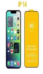 9D schwarzer Displayschutz aus gehärtetem Glas für iPhone 14 13 12 11 Pro Max XR X 7 8 Plus, vollständige Abdeckung von Kante zu Kante, ohne Ret5846907