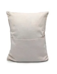 Sublimation Blank Pillow Case 4040cm Solid Color Book Pocket Pillow Cover Personalized Beige White Polyester Linen Cushion Cover 6568233