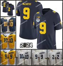 Michigan Football Jersey "J.J. McCarthy" 2024 Rose Bowl '' Tom Brady '' Aidan Hutchinson''Blake Corum '' Jersey Michigan Wolverines