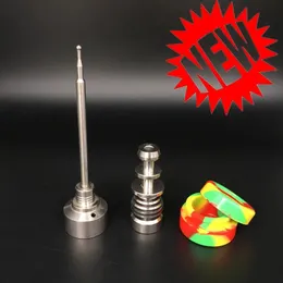 مجموعة أدوات Bong Tool Set 10/14/18mm من الذكور والإناث Gr2 Domleless Titanium Carb Carb Cap Dabber Slicone Glass Mater Pipes