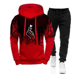 Mannen Casual Trainingspak Hoodies Set Heren Sportkleding Outfit SweatshirtSweatpant 2 Stuks Pak Trui Hoody Sets Mannelijke Mode 240106