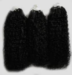 Afro Crépus Bouclés Cheveux micro boucle extensions de cheveux humains 300g 1gs 300s Naturel Micro Lien Extensions de Cheveux Human9037108