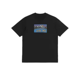SS Neues Arhart-T-Shirt, kurzärmelig, bedrucktes Snowy Mountain-Alphabet, kleine männliche und weibliche Paare, kurzärmelige T-Shirts, dünner Rundhalsausschnitt, vielseitige T-Shirts, Top-Kleidung