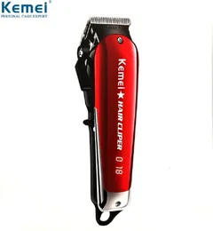 Kemei Professional Hair Clipper Electric Cordless Trimmer LED KM2611 Kolstål Blad Frisör Maskin2832816