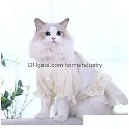 Abbigliamento per cani Vestiti per gatti Gonna Accessori per catene Sottile anti-perdita di capelli Animali domestici Cani di piccola e media taglia Gattino Burattino Gonne carine Primavera Dh5Hx