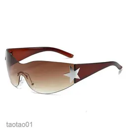 2023 Star One Piece Luxus Punk Randlose Sonnenbrille Frauen Markendesigner Y2k Sonnenbrille Männer Goggle Shades Uv400 Mode Brillen SG559 6WOV5