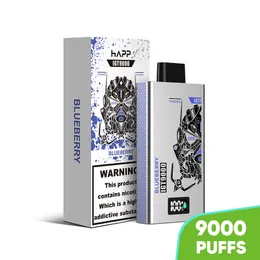 Bobina de boa qualidade Puffs Vape 9K Vaper vazio descartável 9000Puffs recarregados 14ml Vape Juice Cigarette Electronique 2% 5% Strength Ecigarette