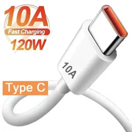 120 W 10A USB Kabel typu C Super szybki przewód Charing dla Xiaomi Samsung Huawei Mate 60 50 Honor POCO Szybki ładunek USB CRUN