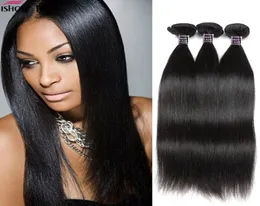 Ishow Плетение человеческих волос 10A Бразильские прямые волосы 3 пучка предложений Remy 828-дюймовые наращивания волос для женщин и девочек всех возрастов N5162666