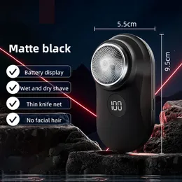 2024New Mini Electric Razor, digital skärm, vattentät rengöring, bärbar rakkniv, mäns gåva, far, son, familj, avtagbar, lång uthållighet, 10 stycken per förpackning