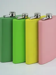 mixed Colored stainless steel 7oz hip flask 4 color can be choose personalized logo accept7083835