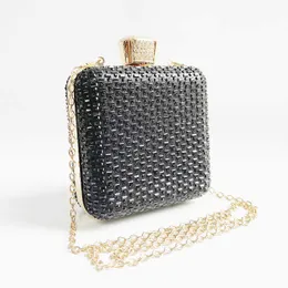 Evening Bag Diamond Set Small Square Bag Banquet Mini Dress Handheld Bag Square Chain Bag Women's Bag240115